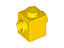 Tijolo modificado 1x1 com conector em dois lados Amarelo - Imagem 1