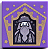 Placa Lisa 2x2 com desenho de Wizard Card de Albus Dumbledore Dourado - Imagem 1