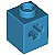 Tijolo 1x1 Technic com furo para eixo Dark Azure - Imagem 1