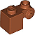 Tijolo Modificado 1x1 com pergaminho com pino oco Dark Orange - Imagem 1
