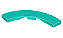 Placa Lisa de Canto Redondo 4x4 Dark Turquoise - Imagem 1