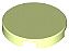 Placa Lisa Redonda 2x2 Yellowish Green - Imagem 1