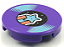 Placa Lisa Redonda 2x2 com desenho de estrela Dark Purple - Imagem 1