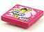 Placa Lisa 2x2 com desenho de Bailarina Magenta - Imagem 1