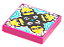Placa Lisa 2x2 com desenho de Garotos em um Caleidoscópio Magenta - Imagem 1