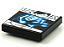 Placa Lisa 2x2 com desenho de Guitarrista em Raio-X Preta - Imagem 1