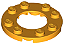 Placa Redonda 4x4 com furo 2x2 Laranja Brilhante - Imagem 1