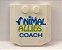 Placa em Cunha 4x4x2/3 Branca com escrita 'Animal Allies Coach' - Imagem 1
