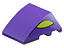 Cunha Dark Purple 4x3 Curva tripla com contornos de olhos Verde Limão - Imagem 1
