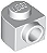 Tijolo Redondo 1x1x2/3 meio círculo estendido com pino lateral Branco - Imagem 1