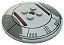 Disco Invertido 6x6 com desenhos de Cockpit de Nave Star Wars Cinza Claro - Imagem 1