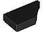 Placa Lisa Modificada 1x2 com Chanfro Direita Preta - Imagem 1