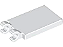 Placa Modificada 2x3 com clip Branca - Imagem 1