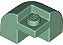 Inclinação Sand Green de canto curvo 2x2x1 1/3 com pino embutido - Imagem 1