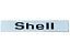 Placa Lisa 1x6 Branca com escrita: "Shell" - Imagem 1
