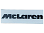 Placa Lisa 2x6 com escrita 'McLaren' Branca - Imagem 1