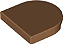 Placa Lisa Redonda 2x2 Meio Círculo Estendida Medium Nougat - Imagem 1