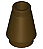 Cone 1x1 com Sulco Superior Marrom Escura - Imagem 1