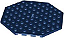 Placa Modificada 10x10 octagonal com orificio Azul Escura - Imagem 1