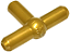 Conector barra T para Mangueiras Dourado Perolado - Imagem 1