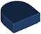 Placa Lisa Modificada 1x1 meio círculo Azul Escura - Imagem 1