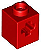 Tijolo 1x1 Technic com furo para eixo Vermelho - Imagem 1