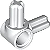 Conector pino-eixos perpendiculares Branco - Imagem 1