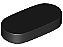Placa Lisa Redonda Oval 1x2 Preta - Imagem 1