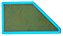 Placa Lisa Modificada 1x2 com Chanfro Esquerda Medium Azure com Pintura Oliver Green - Imagem 1