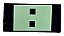Placa Lisa 1x2 Preta com Desenho Retangular - Imagem 1