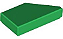 Placa Lisa Modificada 1x2 com Chanfro Esquerda Verde - Imagem 1