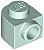 Tijolo Redondo 1x1x2/3 meio círculo estendido com pino lateral Light Aqua - Imagem 1