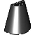 Metade de Cone 8x4x6 Preto - Imagem 1