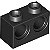 Tijolo technic 1x2 com furos para pinos Preto - Imagem 1