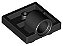 Placa Modificada 2x2 com Orifício para Pinos  e Suporte Transversal Preto - Imagem 1