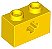 Tijolo Technic 1x2 com Furo para Eixo Amarelo - Imagem 1