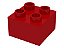 Tijolo Lego Duplo  2x2 Vermelho - Imagem 1