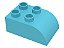 Tijolo LEGO DUPLO 2x3 Curvo Azul Claro - Imagem 1