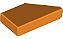 Placa Lisa Modificada 1x2 com Chanfro Esquerda Laranja - Imagem 1