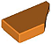 Placa Lisa Modificada 1x2 com Chanfro Direita Laranja - Imagem 1
