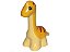 Lego Duplo Dinossauro Diplodocus Bebê com Riscas Laranja Escuras - Imagem 1