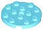 Placa redonda 4x4 com furo Medium Azure - Imagem 1