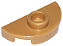 Placa Redonda 1x2 Metade com 1 Stud (Jumper) Dourada Perolada - Imagem 1