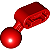 Viga 1x2 com joelho angulado Vermelho - Imagem 1