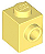 Tijolo Modificado 1x1 Com Furo Lateral Amarelo Claro Brilhante - Imagem 1
