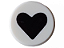 Placa Lisa Redonda 1x1 com Desenho de Coração - Imagem 1
