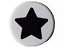 Placa Lisa Redonda 1x1 com Desenho de Estrela - Imagem 1