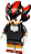 Minifigura Lego Sonic - Shadow - Imagem 1