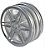 Roda 30mm D. x 14mm Metallic Silver - Imagem 2