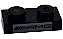 Placa 1x2 com desenho do logotipo da AMG - Preta - Imagem 1
